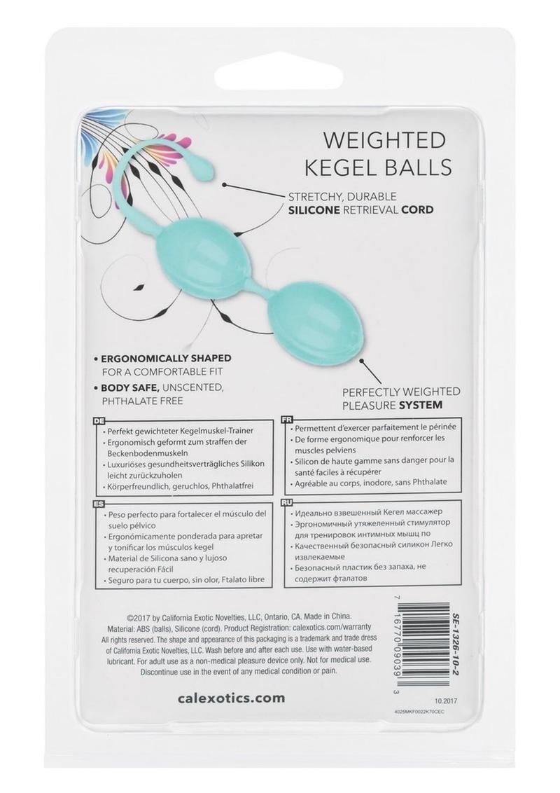 Weighted Kegel Balls Silicone with Retrieval Cord - Teal