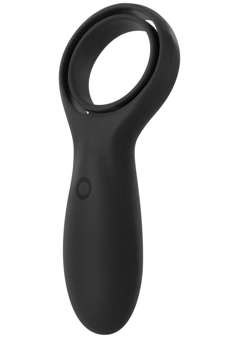 Zero Tolerance The Rechargeable Silicone Torpedo Vibrating Cock Ring - Black