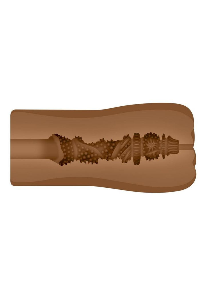 Zero Tolerance Tight Lipped Rechargeable Pussy Masturbator - Chocolate