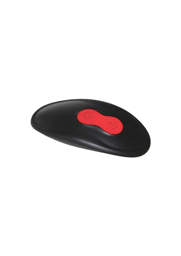 Zero Tolerance Vibrating Girth Enhancer Silicone Rechargeable Sleeve with Remote Control - Black/Red